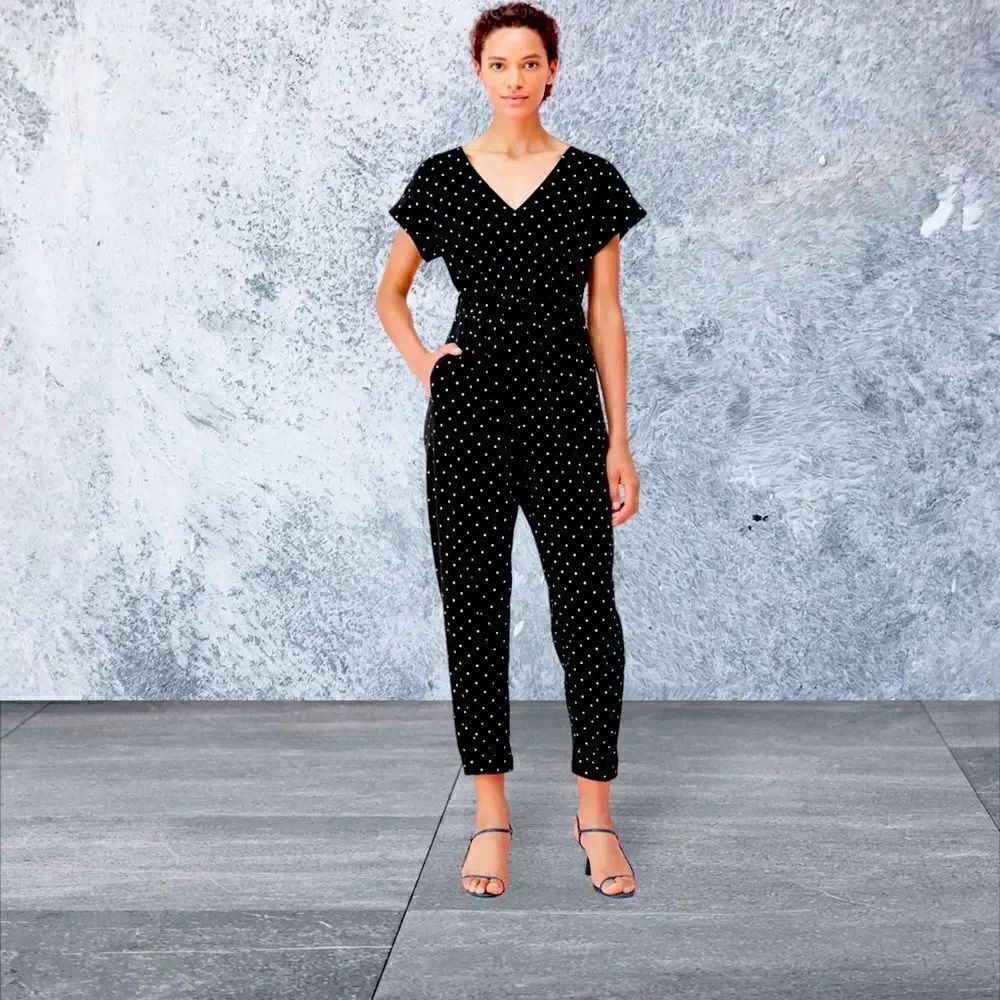 La Vie Rebecca Taylor Dot Jumpsuit Size Small